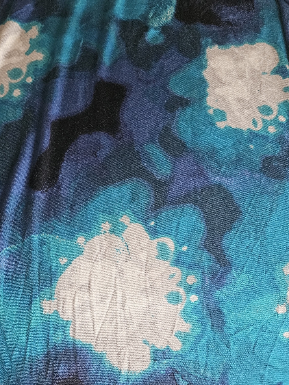 Victor Alfaro NWT Blue Watercolor Kimono Cardigan L - Picture 12 of 13